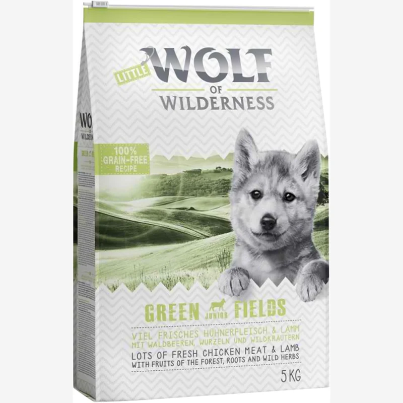 Wolf of Wilderness Green Fields Junior lamb chicken 5kg