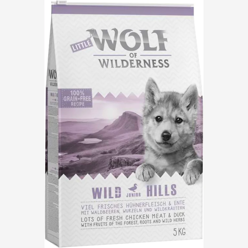 Wolf of Wilderness Wild Hills Junior duck chicken dry food