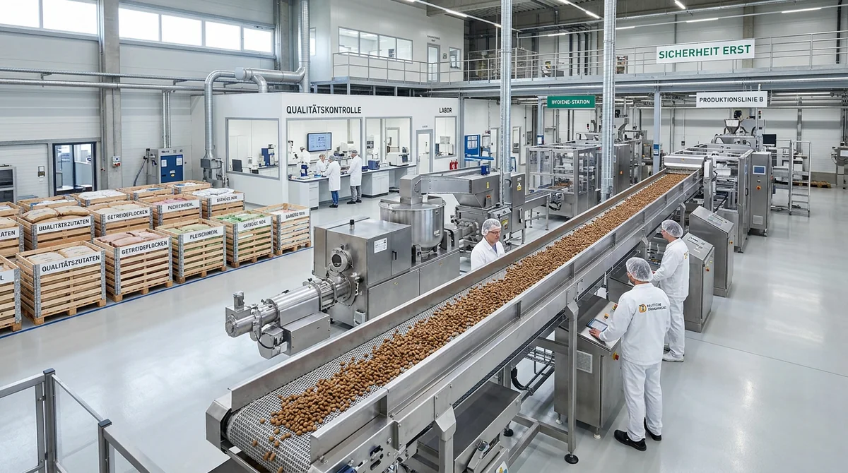 Wolf of Wilderness production facility in Germany with quality-checked ingredients